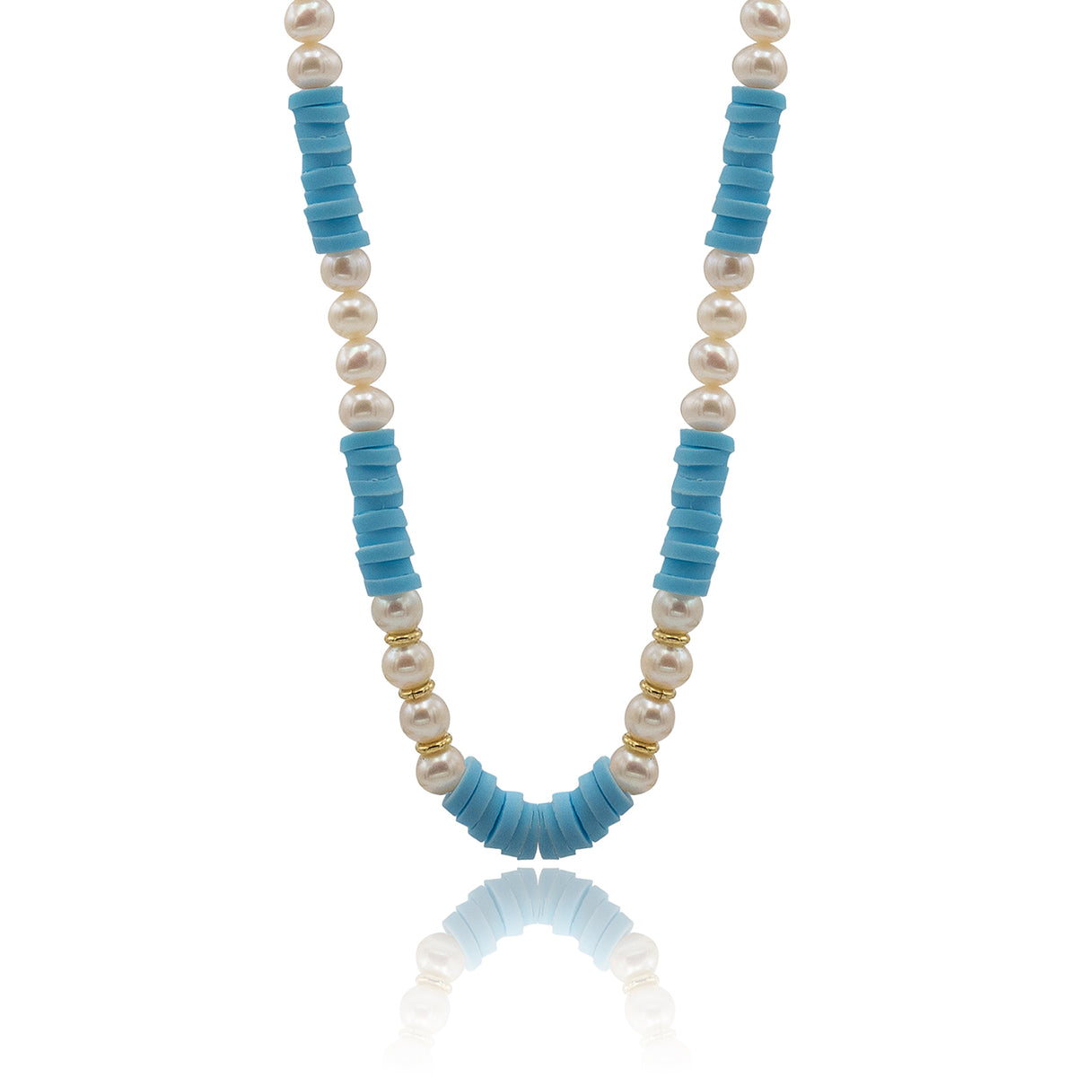 Colier perle argint Kind World - placat aur galben 18K