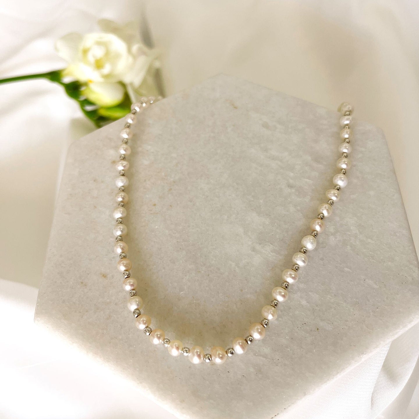 Colier perle si bilute argint Million Pearls