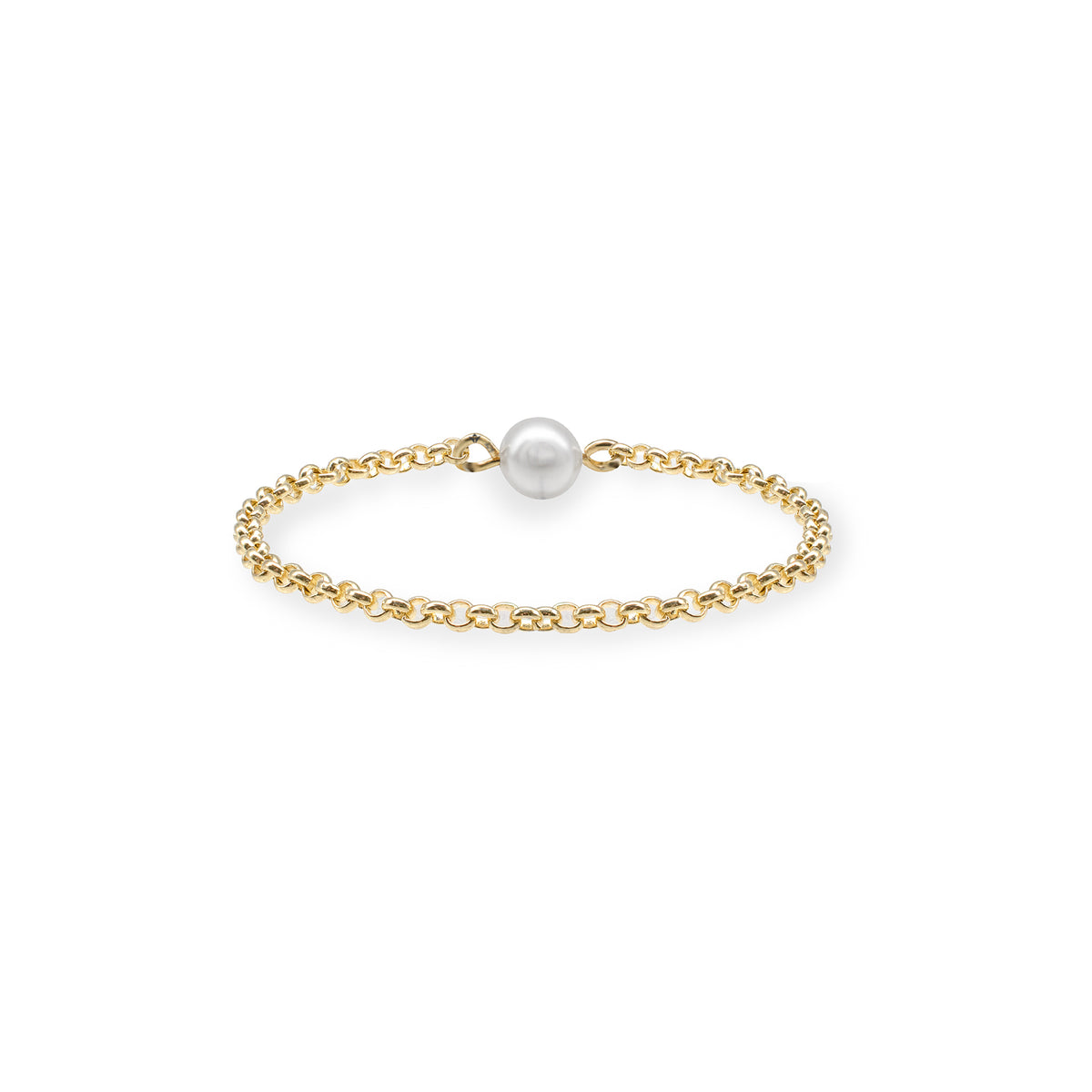 Inel argint cu perla Pearl Me Up - placat aur galben 18K