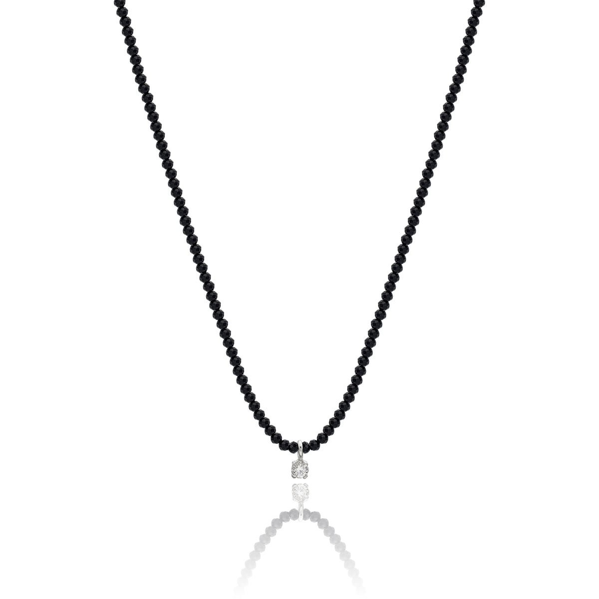 Colier cu pietre negre Blacky Black si cristal