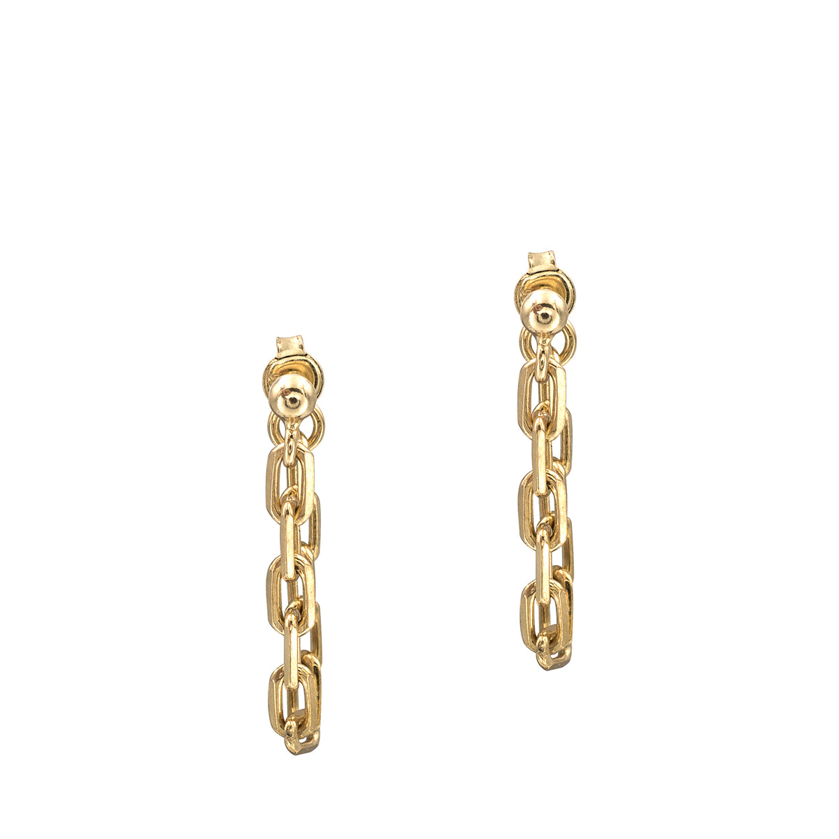 Cercei argint lant Do or Do Not - placati aur galben 18K