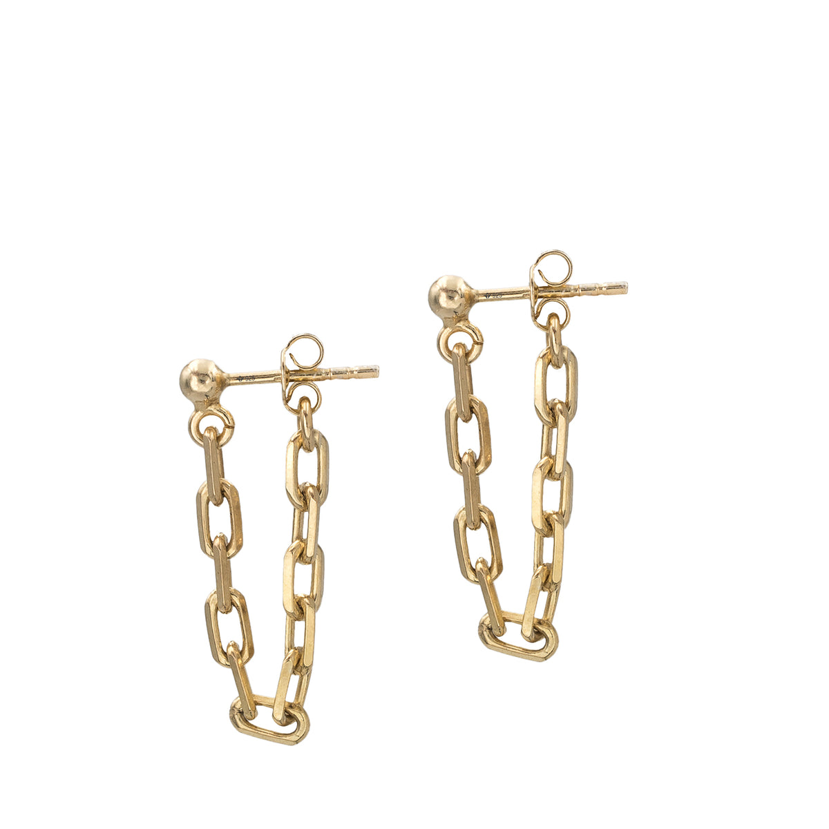 Cercei argint lant Do or Do Not - placati aur galben 18K