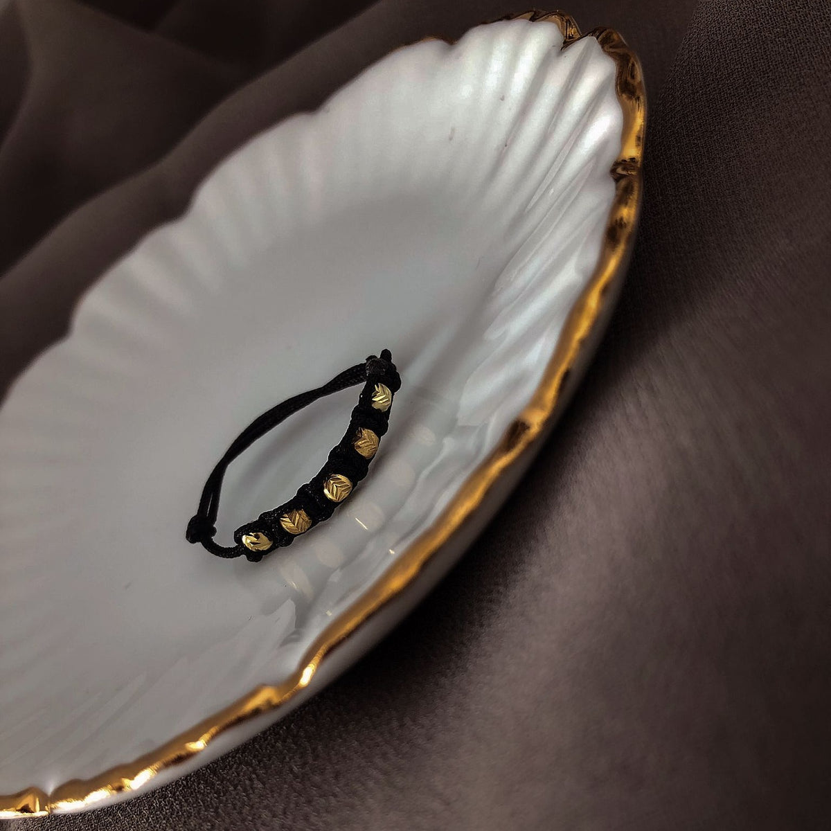 Inel snur reglabil argint Five Seconds - placat aur galben 18K