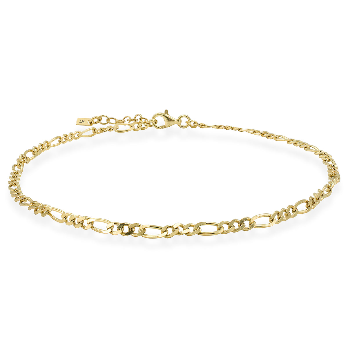 Bratara de picior argint Figaro - placata aur galben 18K