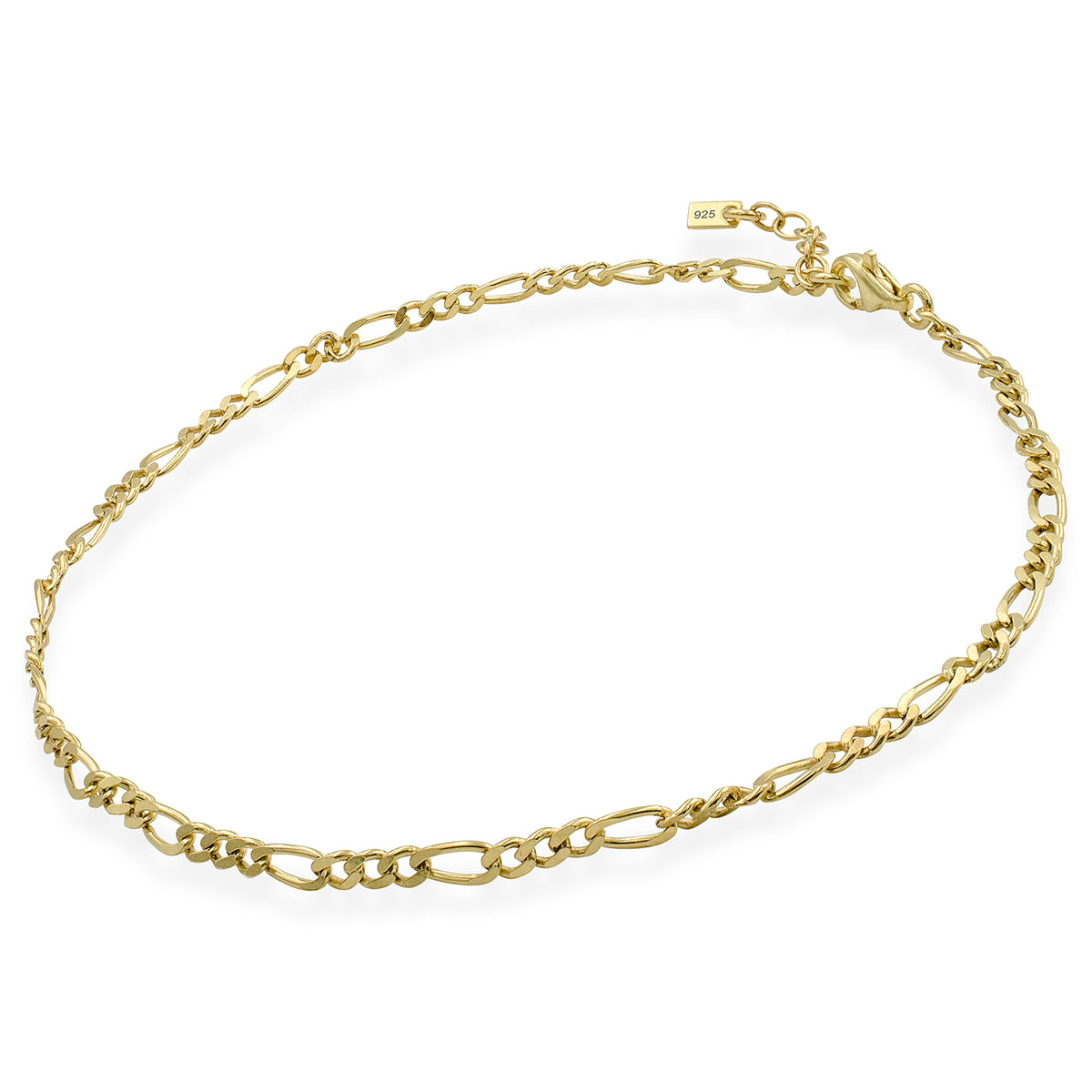 Bratara de picior argint Figaro - placata aur galben 18K