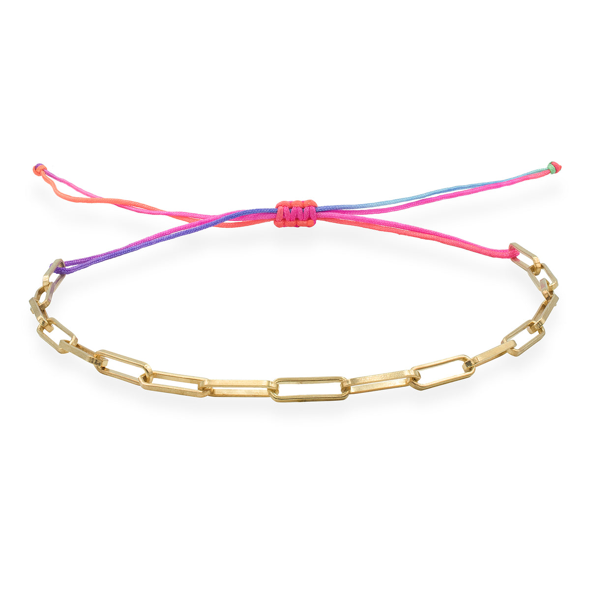 Bratara de picior argint Rainbow Coast - placata aur galben 18K