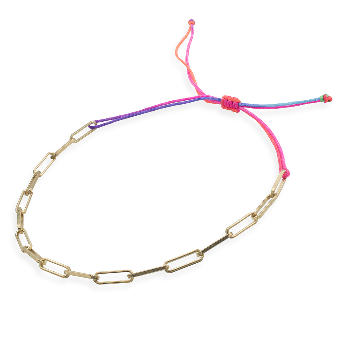 Bratara de picior argint Rainbow Coast - placata aur galben 18K