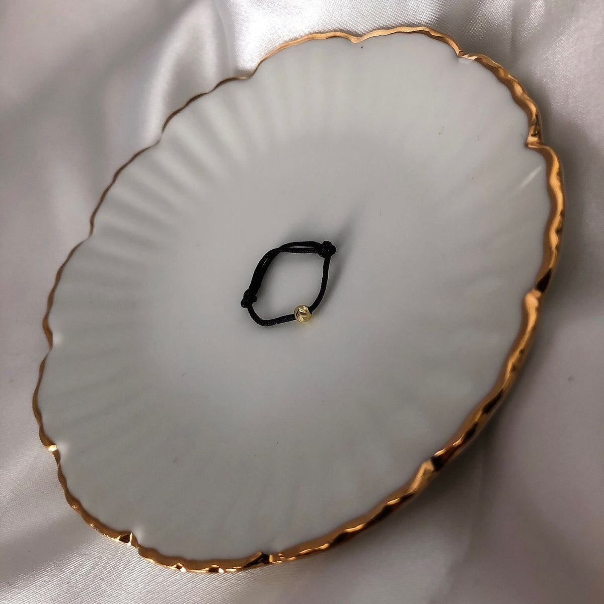 Inel snur reglabil argint One Second - placat aur galben 18K