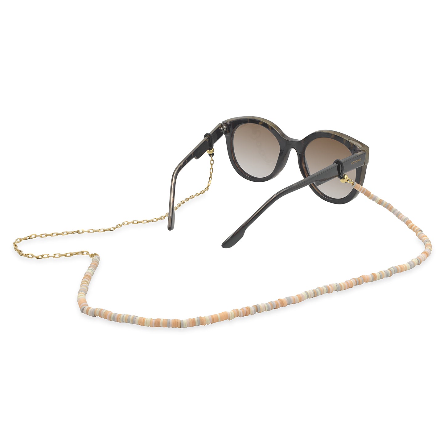 Lant ochelari argint Nude Shades - placat aur galben 18K