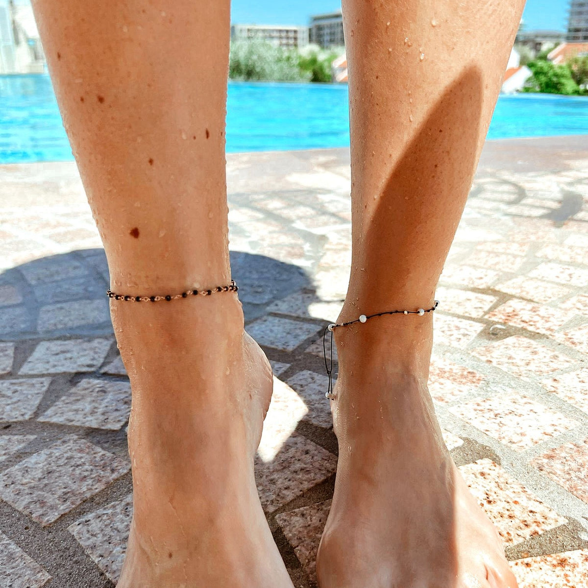 Bratara de picior aur Gold & Pearls