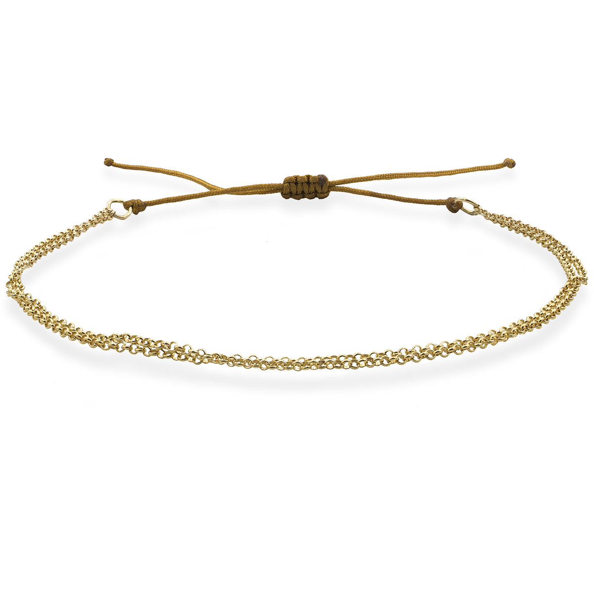 Bratara de picior argint Tan Lines - placata aur galben 18K