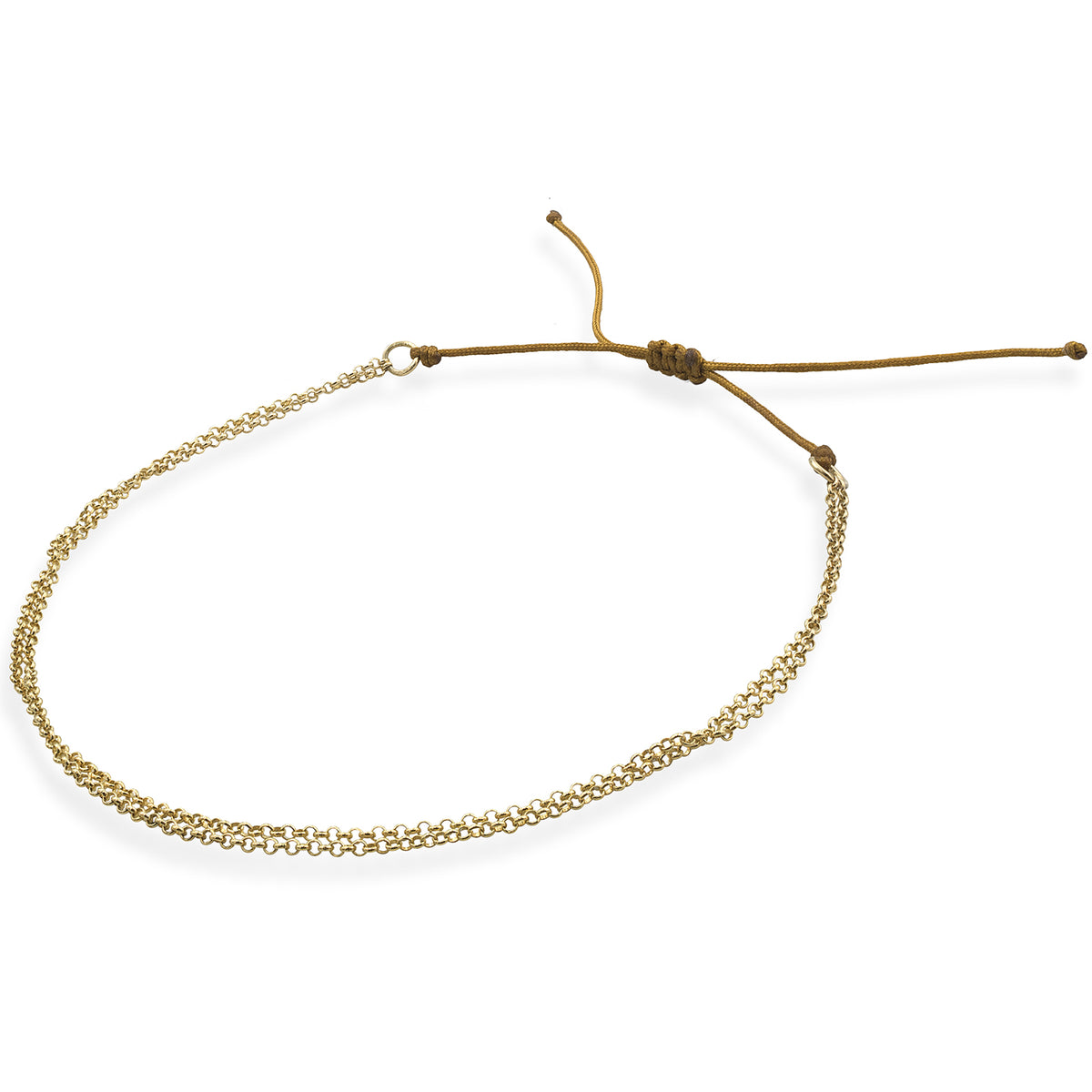 Bratara de picior argint Tan Lines - placata aur galben 18K