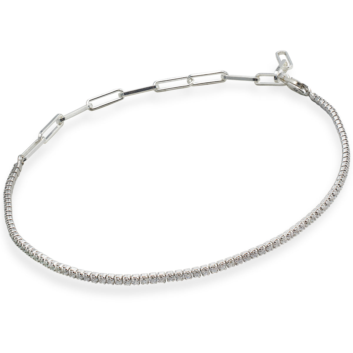 Bratara de picior Tennis argint Basic Perfection