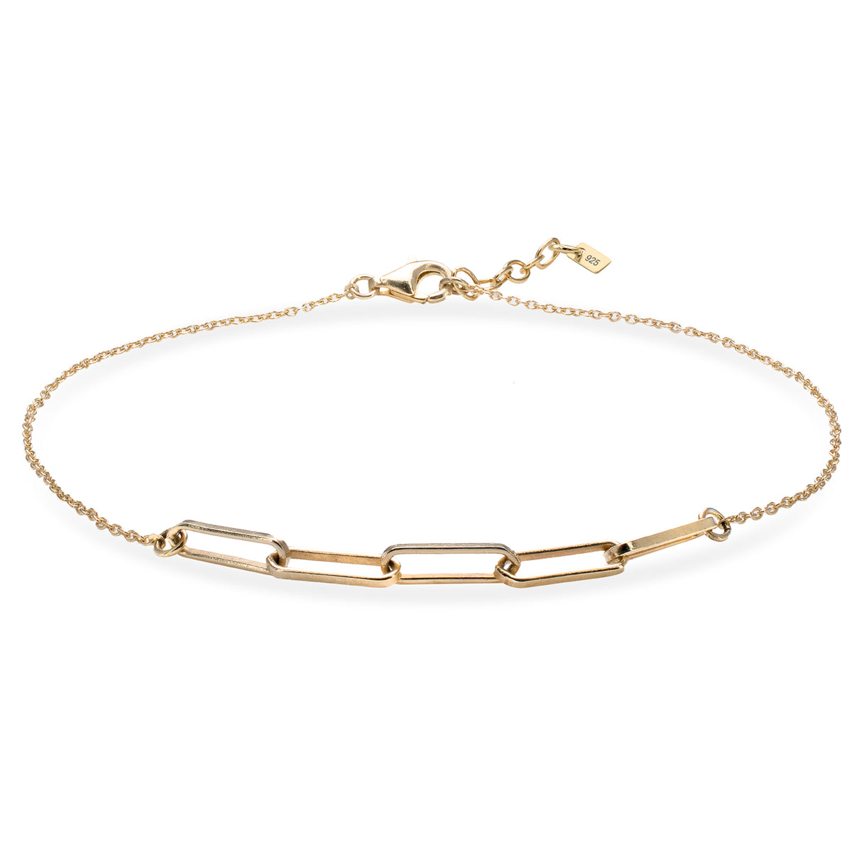 Bratara de picior argint Your Story - placata aur galben 18K