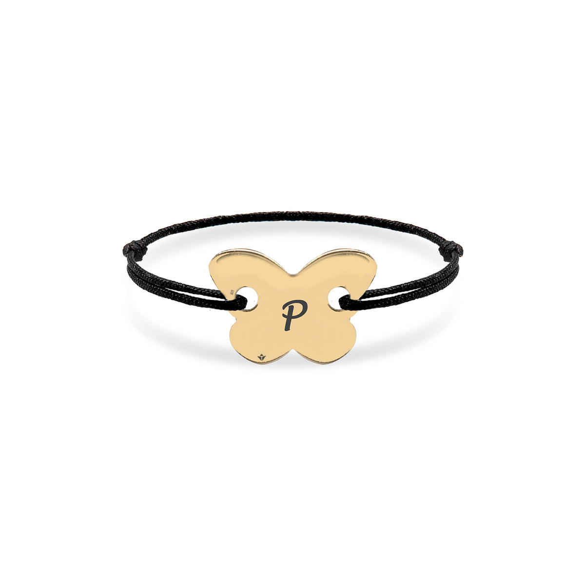 Inel snur reglabil argint fluturas Fly High - placat aur galben 18K
