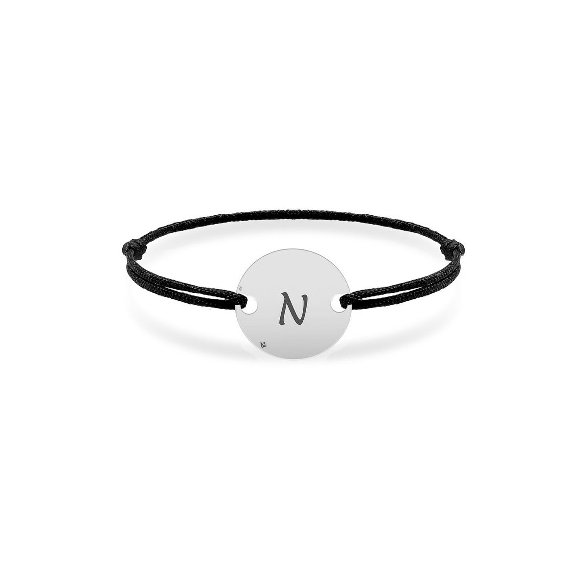 Inel snur reglabil argint Lucky Coin