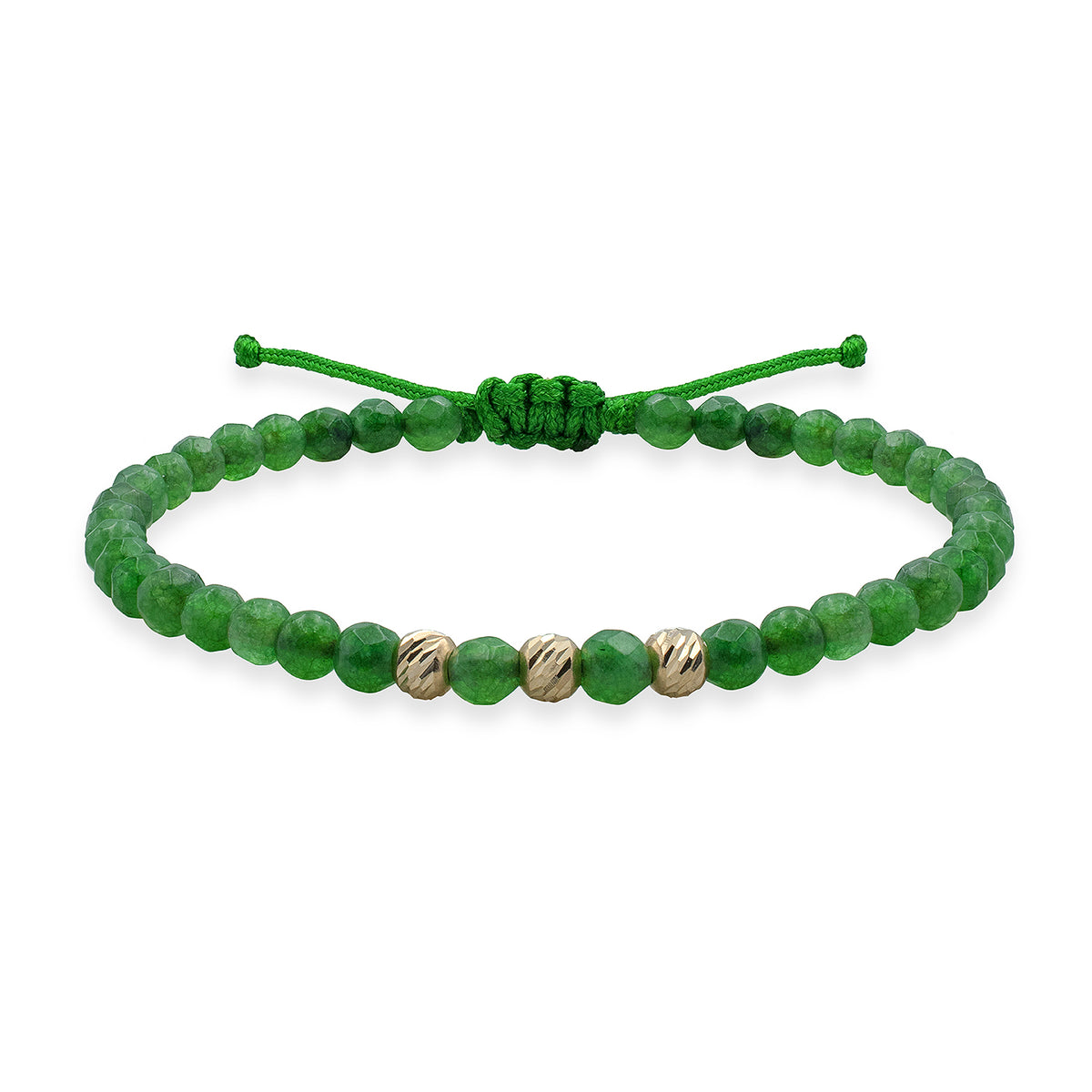 Bratara pietre semipretioase agat verde fatetat si aur August Stone