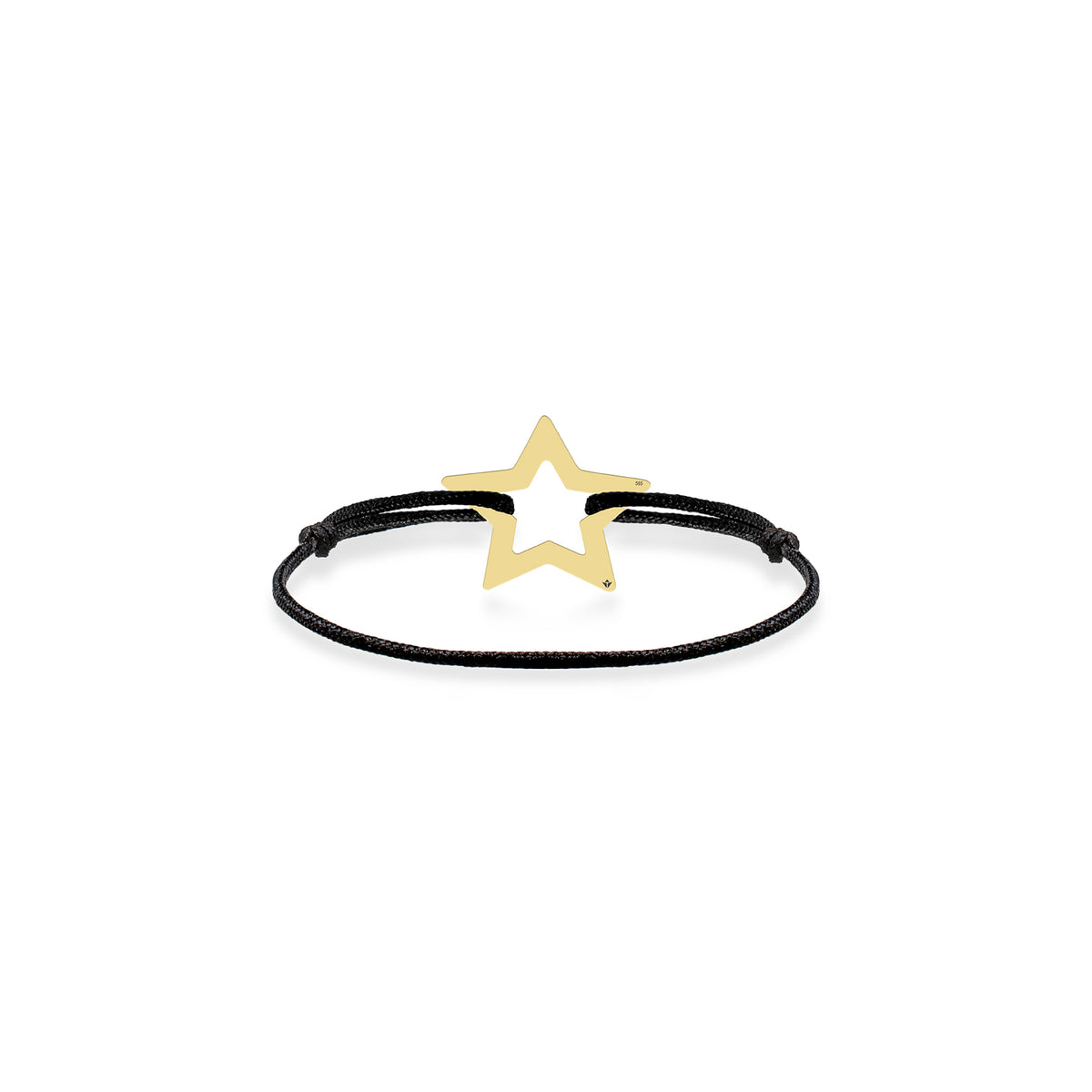 Inel snur reglabil aur cu stea Get A Gold Star