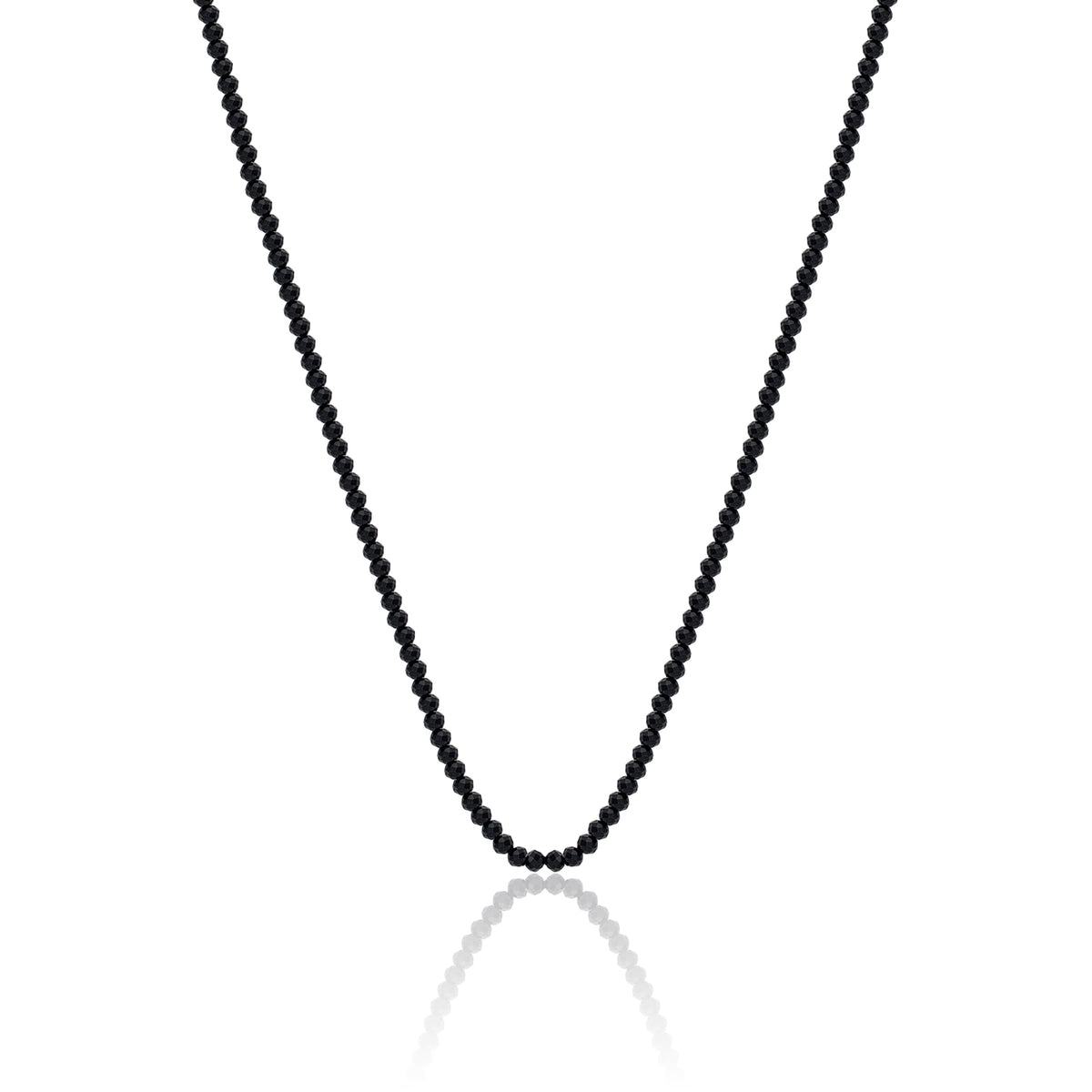 Colier argint cu pietre negre Only Black - placat aur galben 18K