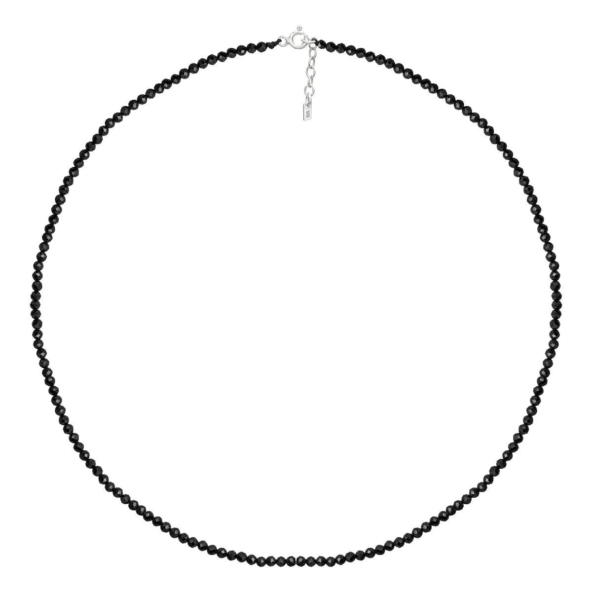 Colier argint cu pietre negre Only Black