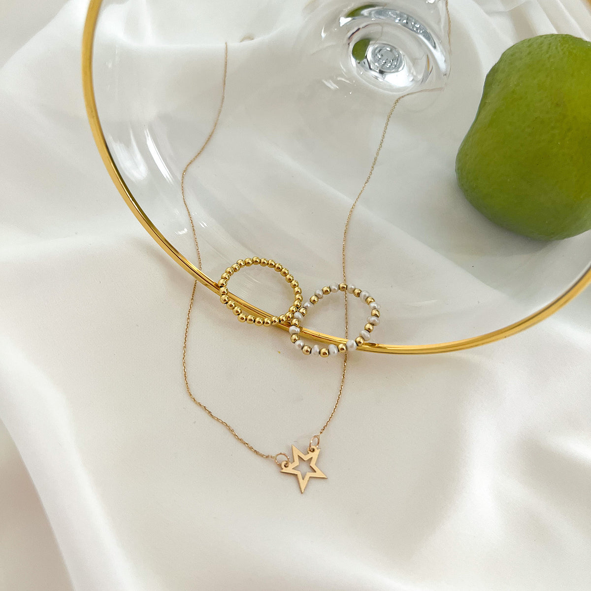 Inel argint cu bilute All Steps - placat aur galben 18K