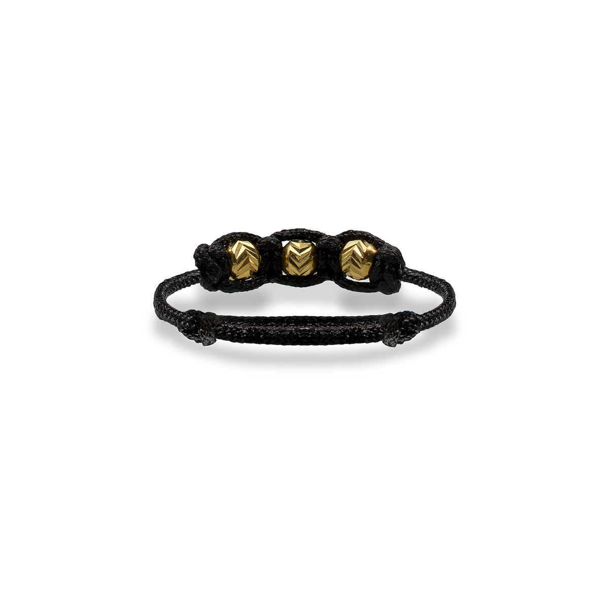 Inel snur reglabil argint Three Seconds - placat aur galben 18K