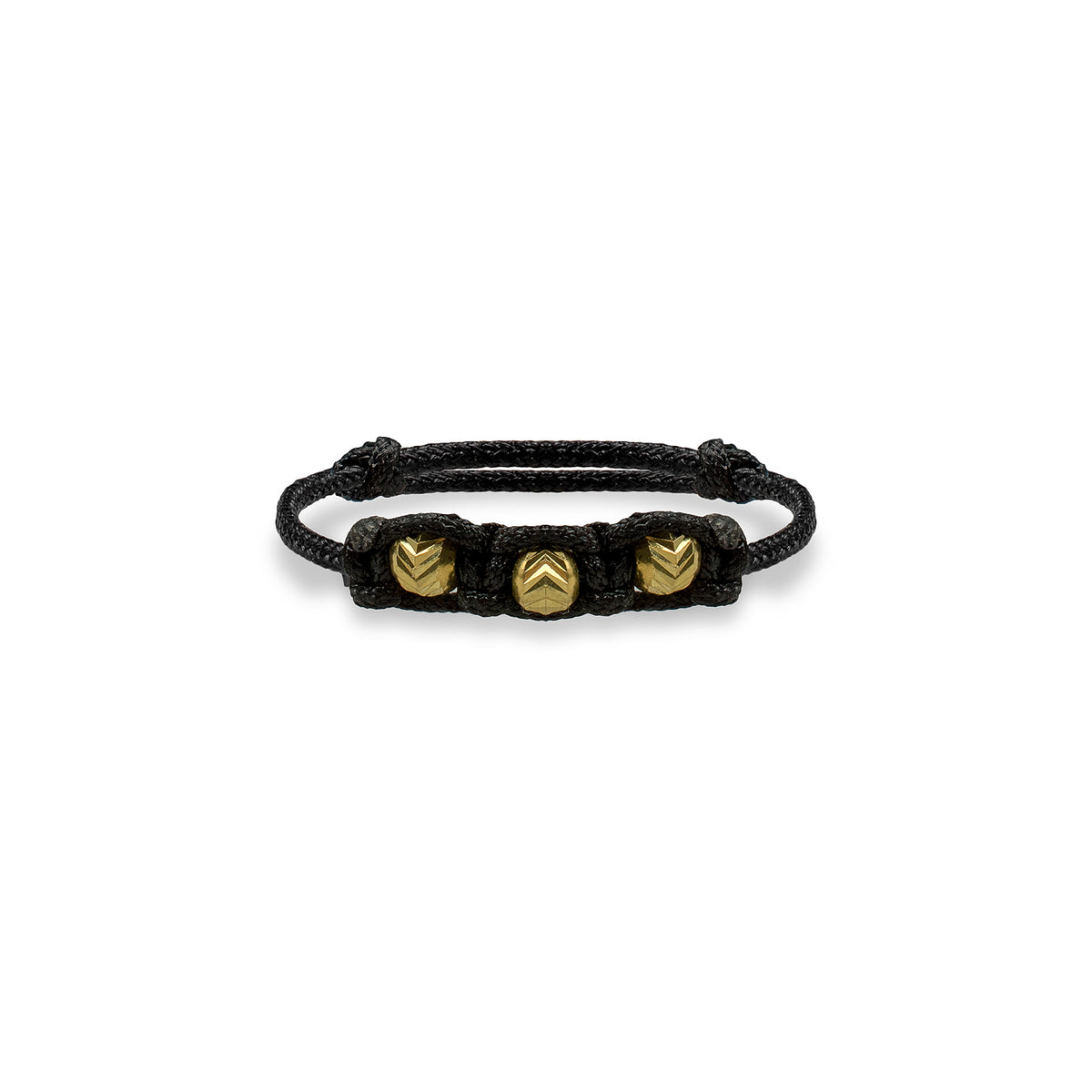 Inel snur reglabil argint Three Seconds - placat aur galben 18K