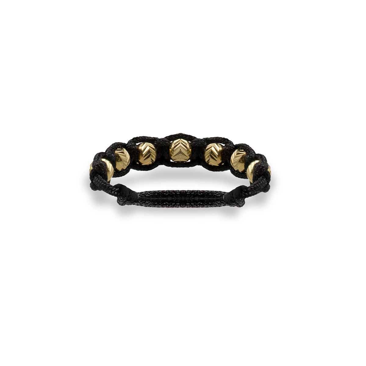 Inel snur reglabil argint Seven Seconds - placat aur galben 18K