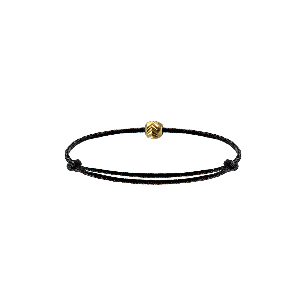 Inel snur reglabil argint One Second - placat aur galben 18K