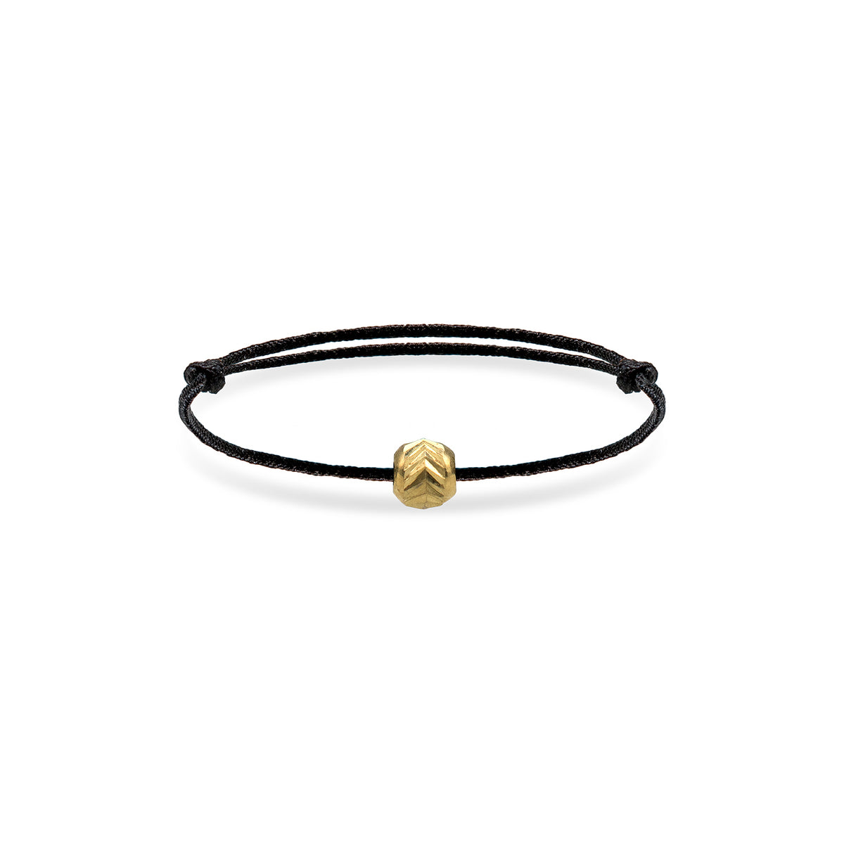 Inel snur reglabil argint One Second - placat aur galben 18K