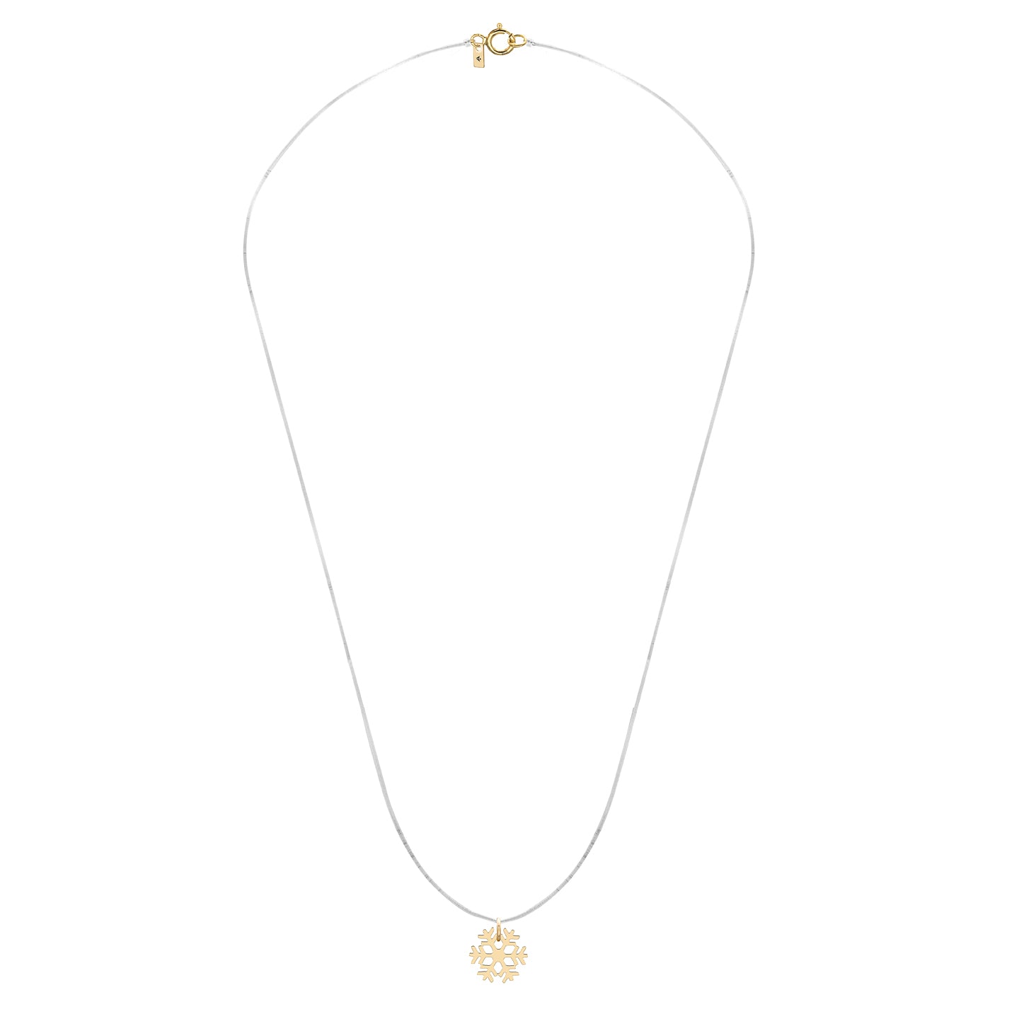 Lantisor cu fir transparent fulg de nea aur Let it Snow