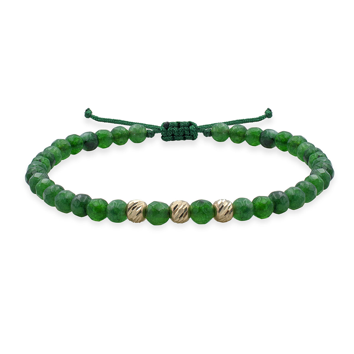 Bratara pietre semipretioase agat verde smarald fatetat si aur May Stone
