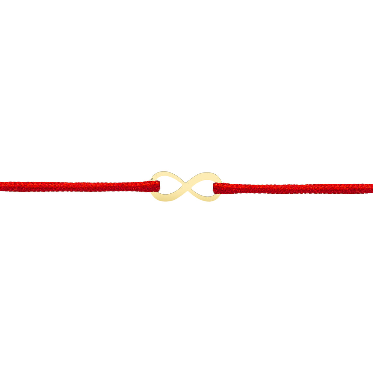 Bratara Martisor Aur 14K, snur rosu si infinit