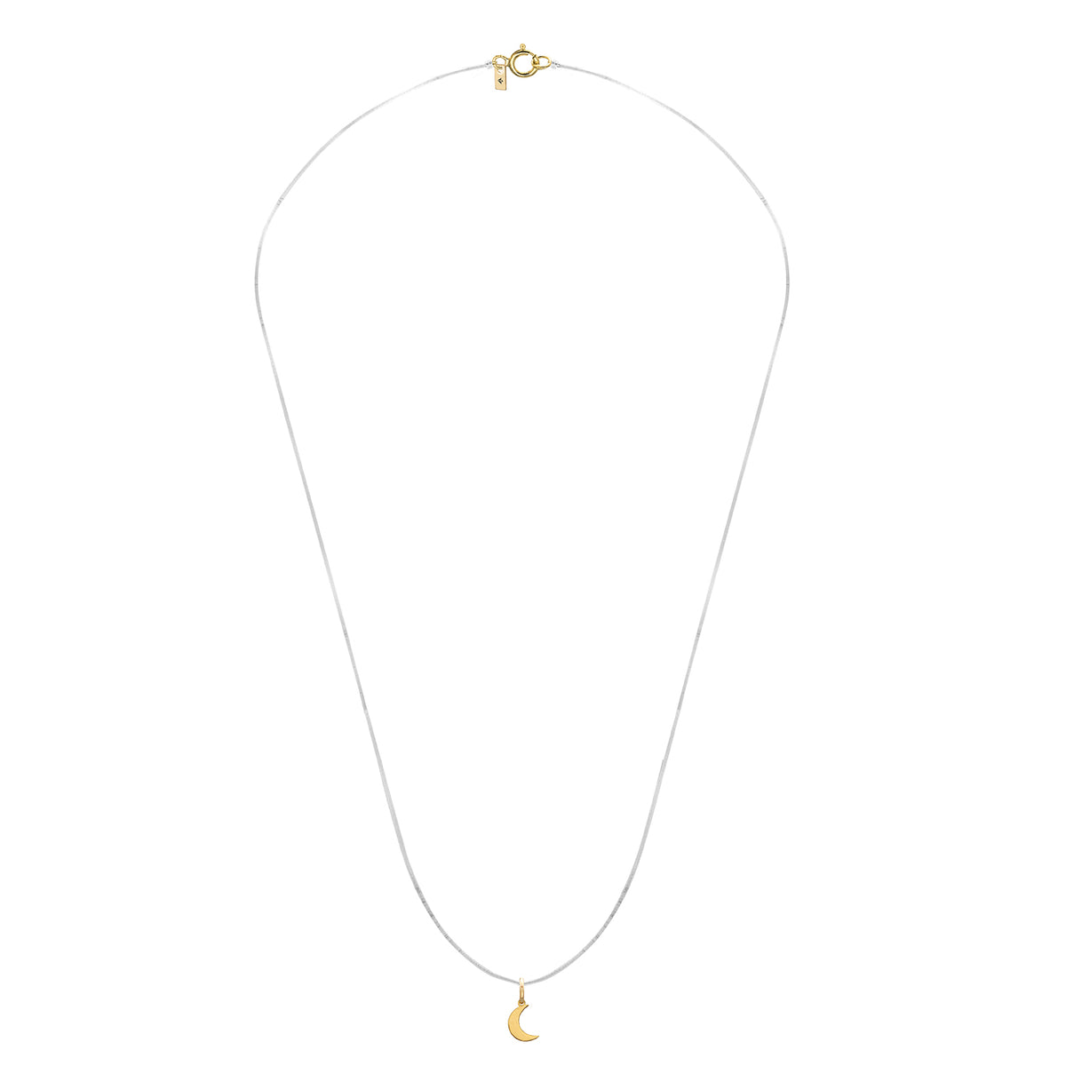 Lantisor cu fir transparent si pandantiv aur GoldMoon