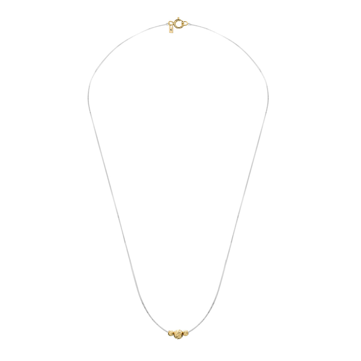 Lantisor cu fir transparent bilute aur Precious Me