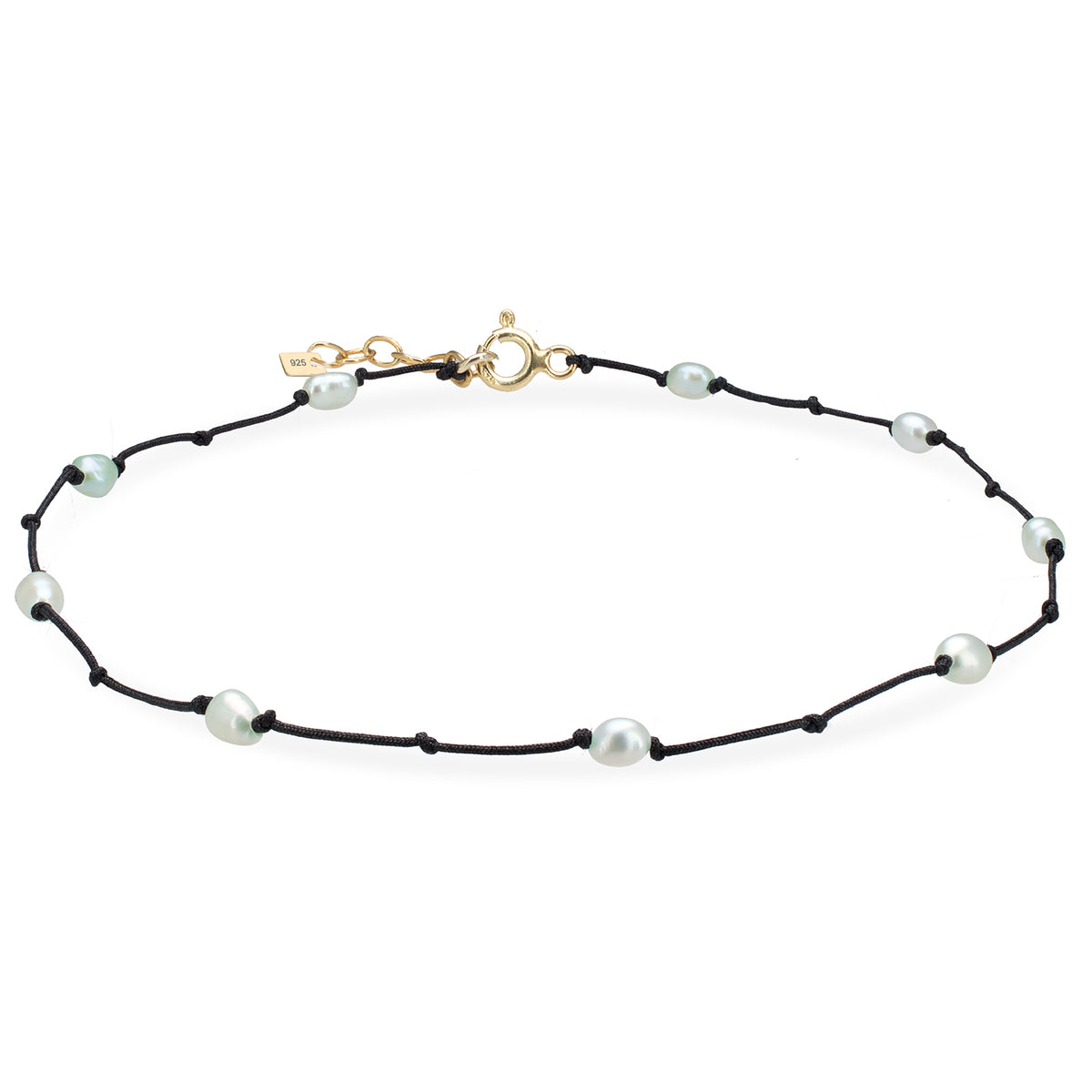 Bratara de picior argint Beach Party - placata aur galben 18K