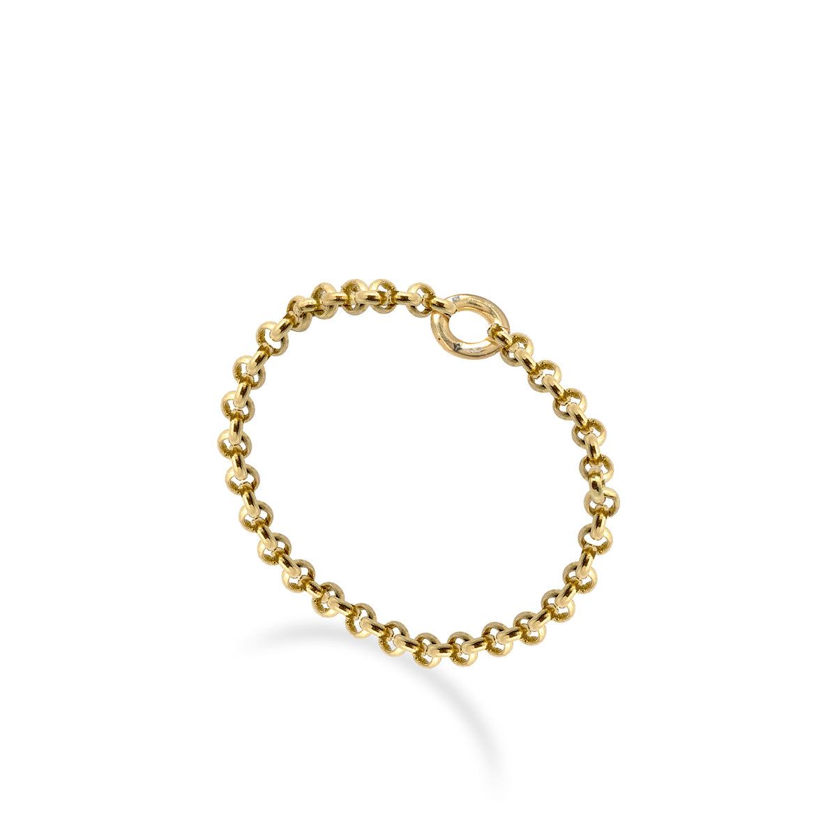 Inel lant argint Break the Chain - placat aur galben 18K