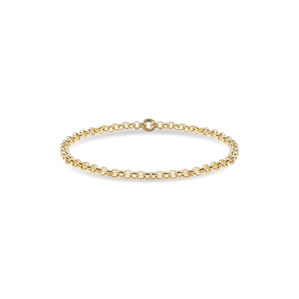 Inel lant argint Break the Chain - placat aur galben 18K